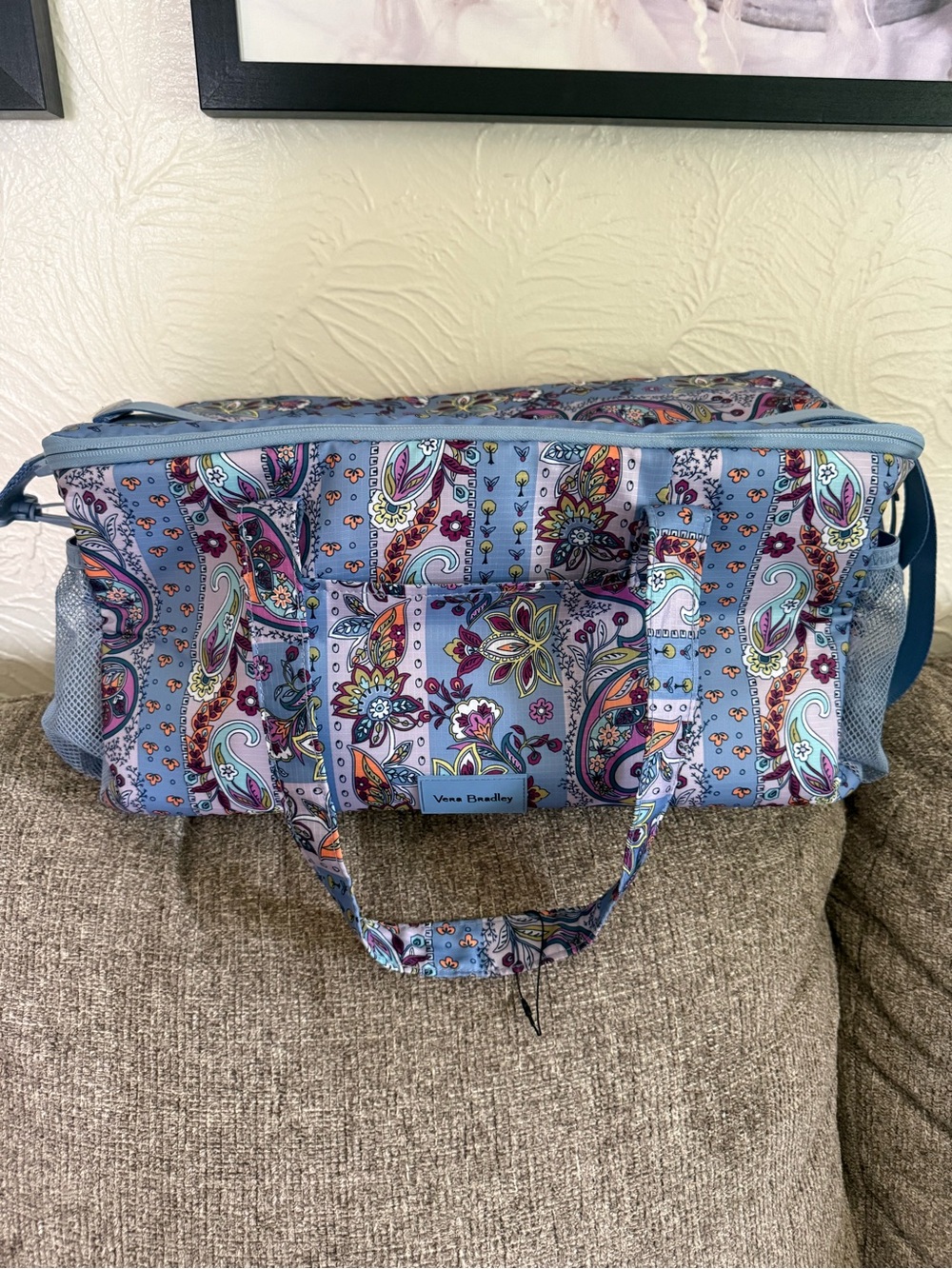 Vera Bradley Light Blue Paisley Cooler
